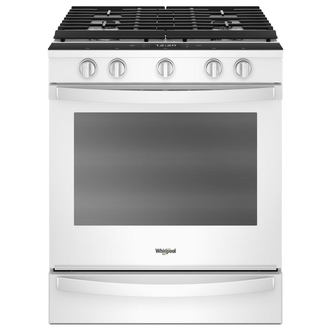 Whirlpool WEG750H0HW 5.8 Cu. Ft. Smart Slidein Gas Range with EZ2